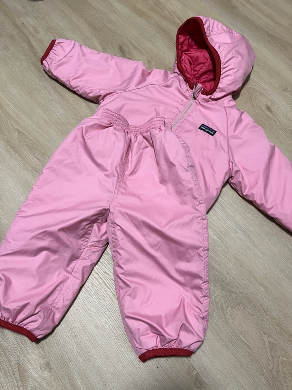 Patagonia Pink Red Jacket and Pants 12M Reversible Set